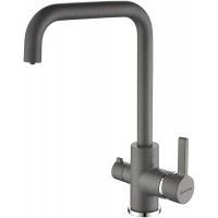 Кухонный смеситель Paulmark Logas Lo213021-402 Серый металлик