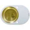 Кухонная мойка Seaman Eco Glass SMG-730W Gold (PVD), вентиль-автомат