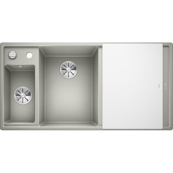 Кухонная мойка Blanco Axia III 6 S Жемчужный, стеклянная доска (чаша слева)
