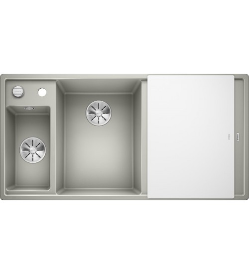 Кухонная мойка Blanco Axia III 6 S Жемчужный, стеклянная доска (чаша слева)