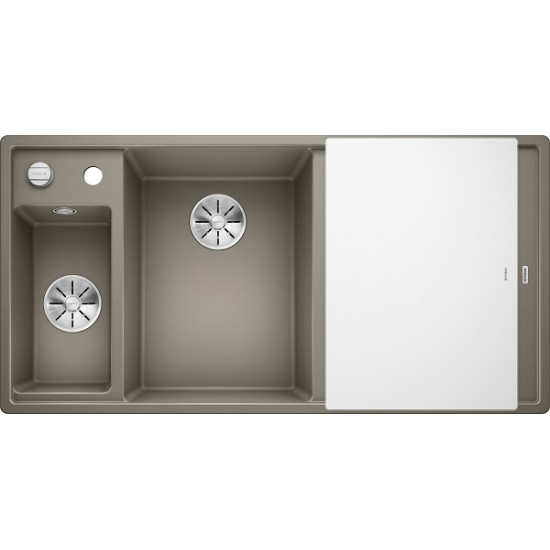 Кухонная мойка Blanco Axia III 6 S Серый беж, стеклянная доска (чаша слева)