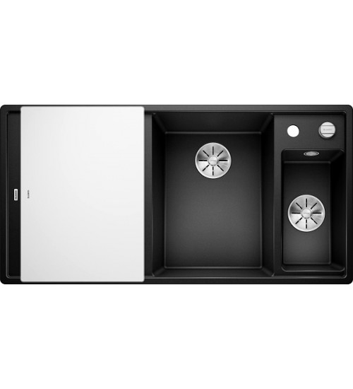 Кухонная мойка Blanco Axia III 6 S Черный, стеклянная доска (чаша справа)