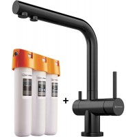 Смеситель Omoikiri Nagano GB Графит + Фильтр для воды Omoikiri Pure Drop Lite