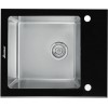 Кухонная мойка Seaman Eco Glass SMG-610B, вентиль-автомат