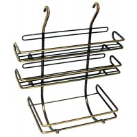 Держатель для бумажных полотенец с двумя полочками Lemi 3200B старая бронза