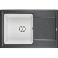 Кухонная мойка Granula Hibrid HI-74 Черный-Арктик