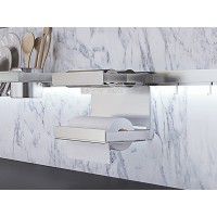 Двухуровневый держатель для бумажных рулонов и фольги Lemi Barra 7120Е 380х160х184 мм, нержавеющая сталь