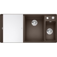 Кухонная мойка Blanco Axia III 6 S-F Кофе, стеклянная доска (чаша справа)
