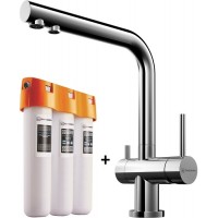 Смеситель Omoikiri Nagano C Хром + Фильтр для воды Omoikiri Pure Drop Lite