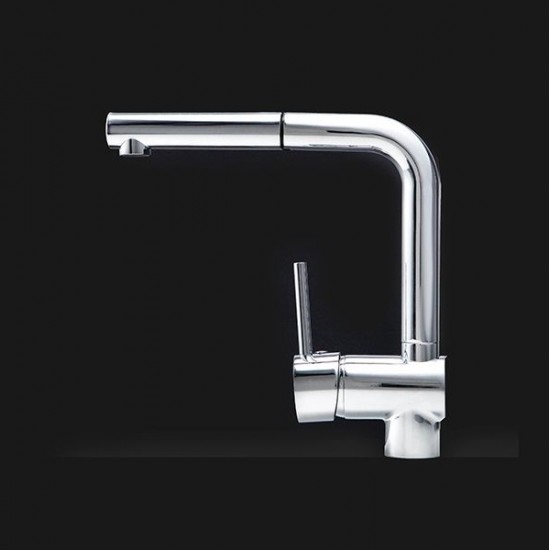 Кухонный смеситель Alveus Azeta-P CHR Хром (выдвижной шланг) 1096119