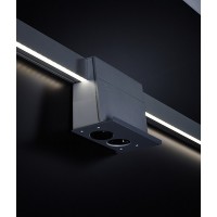 Стационарный блок Kessebohmer eboxx led, 00 8934 9844, розетка + трансформатор, черный графит