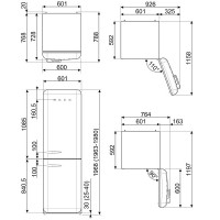 Холодильник Smeg FAB32LRD3
