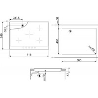 Встраиваемая электрическая панель Smeg P875PO