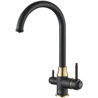 Кухонный смеситель Zorg Steel Hammer SH 763 Черный/Бронза