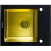 Кухонная мойка Seaman Eco Glass SMG-610B Gold (PVD), вентиль-автомат