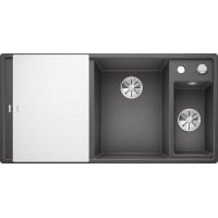 Кухонная мойка Blanco Axia III 6 S Темная скала, стеклянная доска (чаша справа)