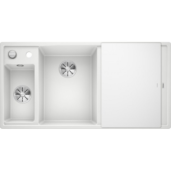Кухонная мойка Blanco Axia III 6 S Белый, стеклянная доска (чаша слева)