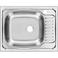 Кухонная мойка Ukinox  CL 560.435 Нержавеющая сталь декор (чаша слева)