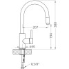 Кухонный смеситель Alveus Delos-P G81 Concrete (выдвижной шланг) 1129019
