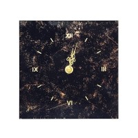 Подставка с часами Поконар 160х132х10 мм, стекло черное