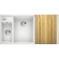 Кухонная мойка Blanco Axia III 6 S Белый, столик из ясеня (чаша слева)