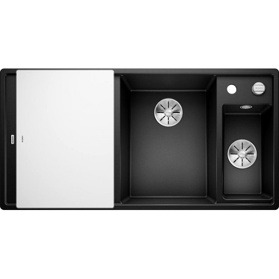 Кухонная мойка Blanco Axia III 6 S Черный, стеклянная доска (чаша справа)