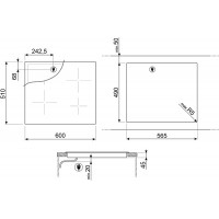 Встраиваемая электрическая панель Smeg SE363ETB