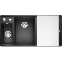 Кухонная мойка Blanco Axia III 6 S-F Антрацит, стеклянная доска (чаша слева)