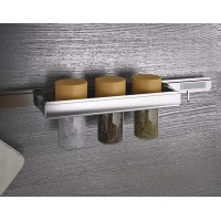 Полка для рейлинга Lemi Barra 7020Е 350х110х160 мм, 3 банки, нержавеющая сталь