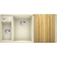 Кухонная мойка Blanco Axia III 6 S-F Жасмин, столик из ясеня (чаша слева)