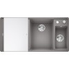 Кухонная мойка Blanco Axia III 6 S-F Алюметаллик, стеклянная доска (чаша справа)