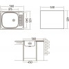 Кухонная мойка Ukinox  CL 560.435 Нержавеющая сталь декор (чаша слева)
