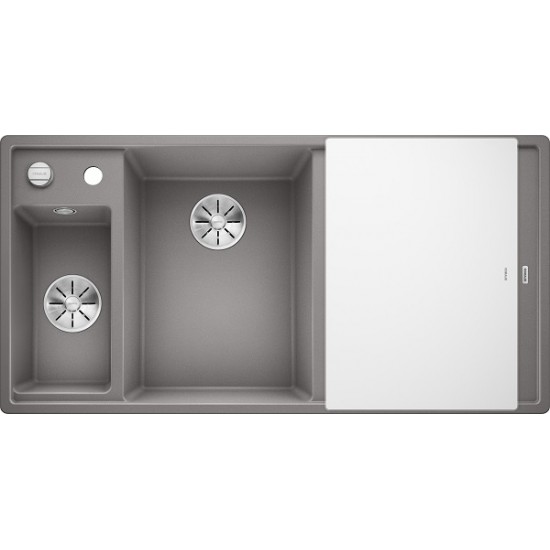Кухонная мойка Blanco Axia III 6 S Алюметаллик, стеклянная доска (чаша слева)