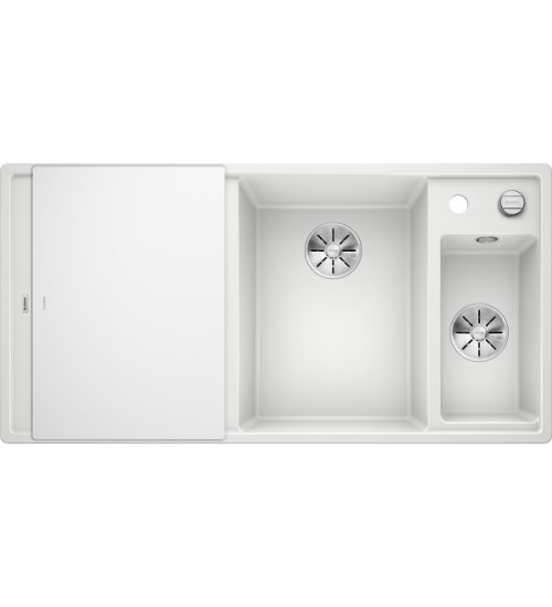 Кухонная мойка Blanco Axia III 6 S Белый, стеклянная доска (чаша справа)