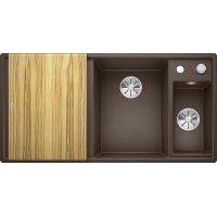 Кухонная мойка Blanco Axia III 6 S Кофе, столик из ясеня (чаша справа)