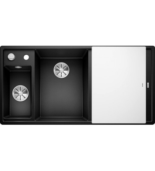 Кухонная мойка Blanco Axia III 6 S Черный, стеклянная доска (чаша слева)