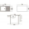 Кухонная мойка Ukinox  CL 760.435 W Нержавеющая сталь декор (чаша справа)