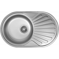 Кухонная мойка Ukinox FA 770.480 Нержавеющая сталь декор (чаша слева)