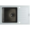Кухонная мойка Seaman Eco Glass SMG-780W Gun (PVD), вентиль-автомат